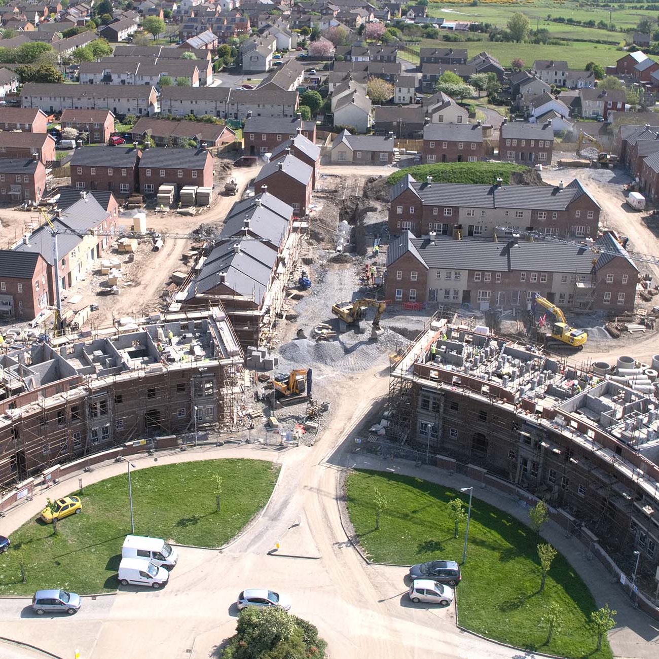 New build houses in Bangor, NI