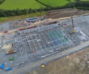 DCIM254C23HDYUN_0004. Drone shot of warehouse construction