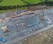 DCIM254C23HDYUN_0004. Drone shot of warehouse construction